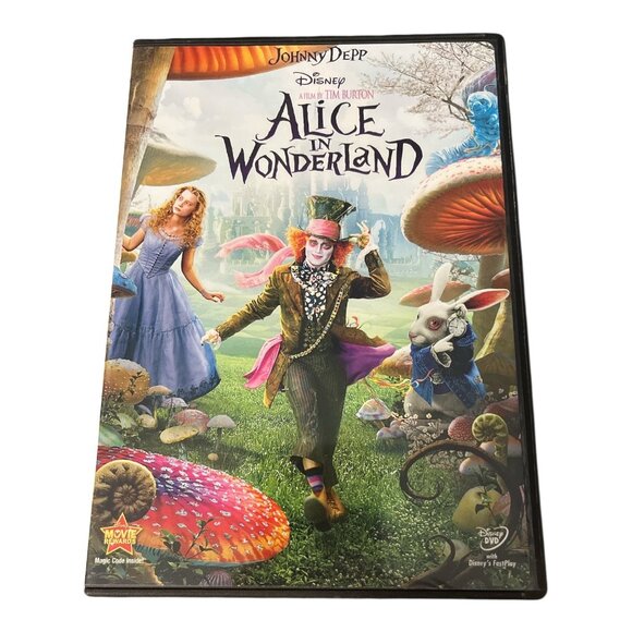 Disney’s Alice in Wonderland DVD (2010) – Tim Burton – Johnny Depp – Complete wi - Picture 1 of 3